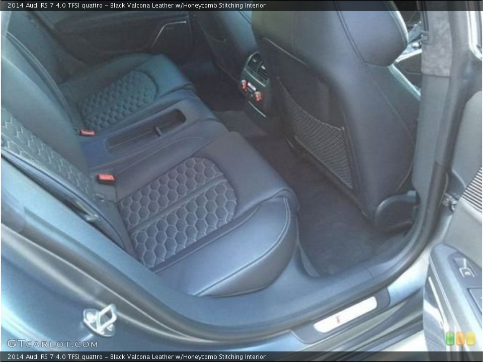 Black Valcona Leather w/Honeycomb Stitching Interior Rear Seat for the 2014 Audi RS 7 4.0 TFSI quattro #102051920