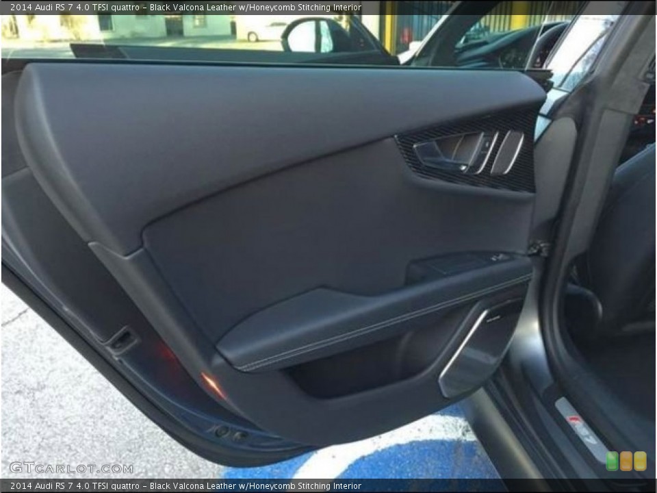 Black Valcona Leather w/Honeycomb Stitching Interior Door Panel for the 2014 Audi RS 7 4.0 TFSI quattro #102052074
