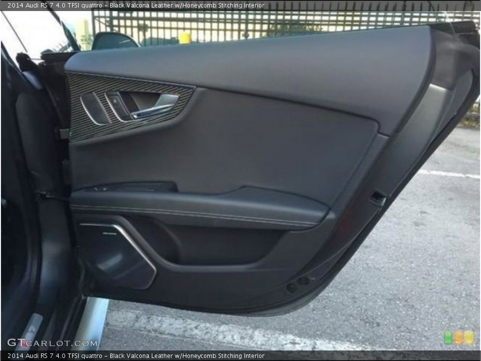 Black Valcona Leather w/Honeycomb Stitching Interior Door Panel for the 2014 Audi RS 7 4.0 TFSI quattro #102052095