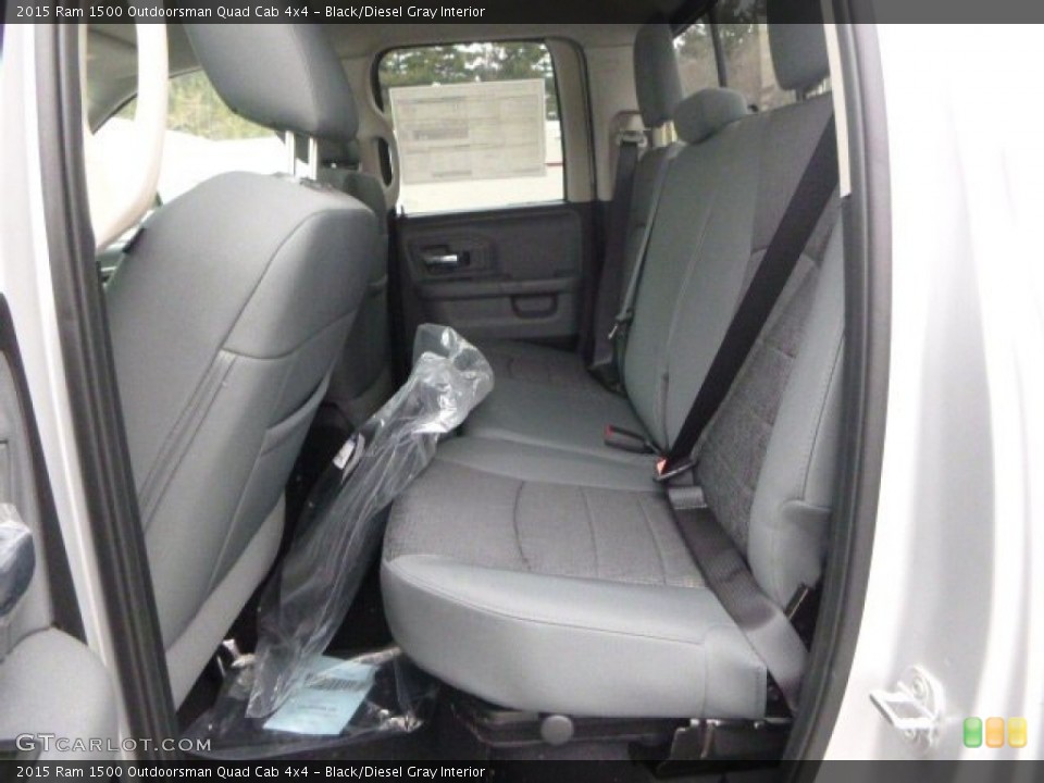 Black/Diesel Gray Interior Rear Seat for the 2015 Ram 1500 Outdoorsman Quad Cab 4x4 #102055764