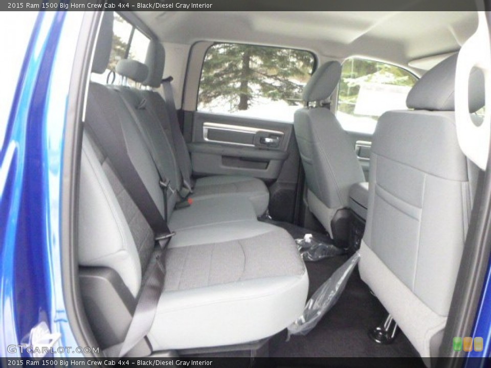 Black/Diesel Gray Interior Rear Seat for the 2015 Ram 1500 Big Horn Crew Cab 4x4 #102057000