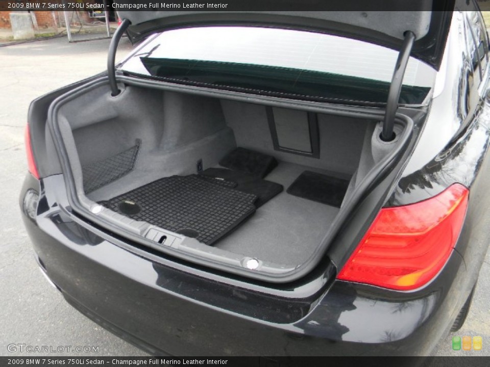 Champagne Full Merino Leather Interior Trunk for the 2009 BMW 7 Series 750Li Sedan #102058262