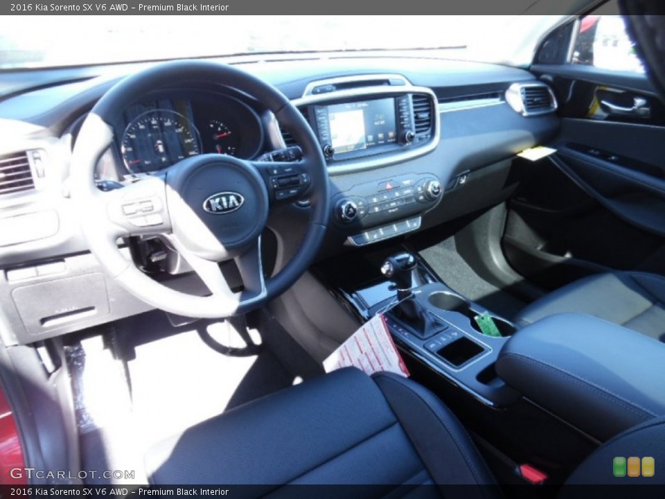 Premium Black Interior Prime Interior for the 2016 Kia Sorento SX V6 AWD #102058350