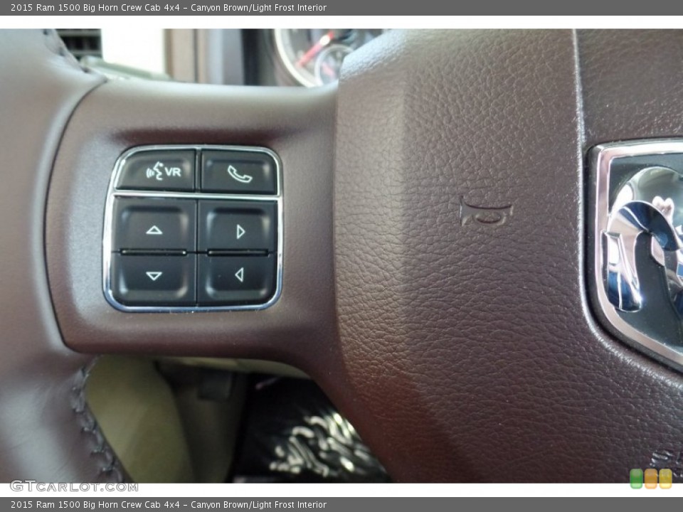 Canyon Brown/Light Frost Interior Controls for the 2015 Ram 1500 Big Horn Crew Cab 4x4 #102064314