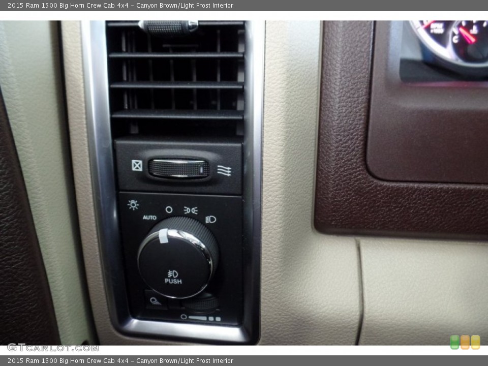 Canyon Brown/Light Frost Interior Controls for the 2015 Ram 1500 Big Horn Crew Cab 4x4 #102064356