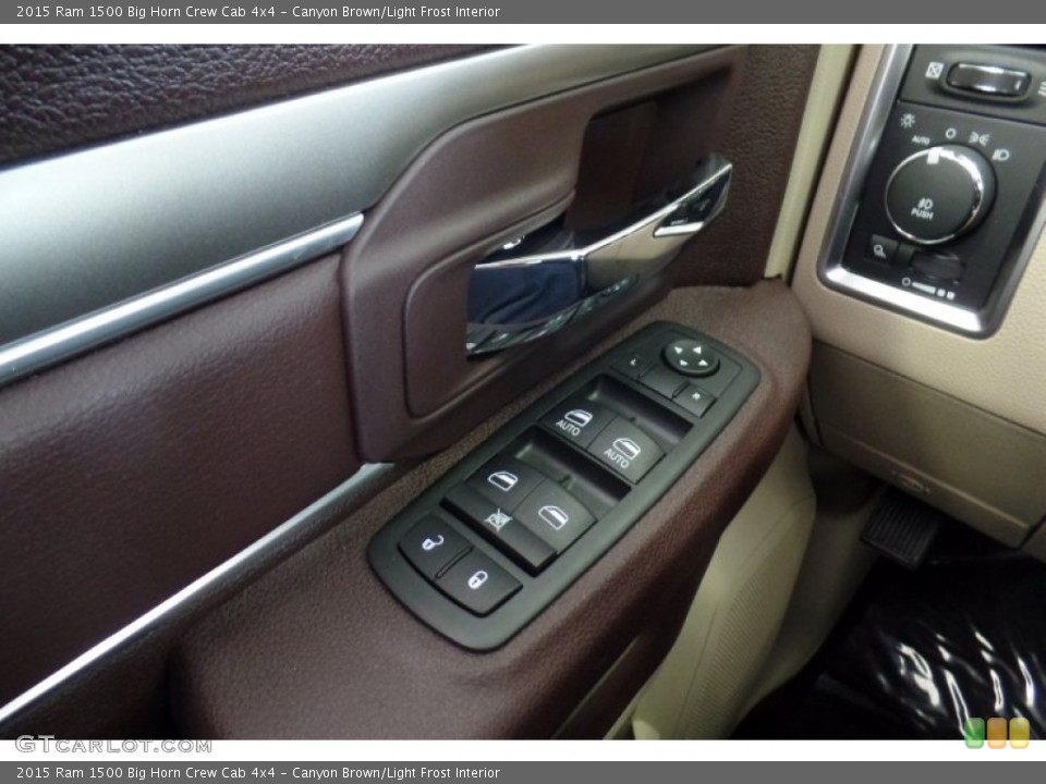 Canyon Brown/Light Frost Interior Controls for the 2015 Ram 1500 Big Horn Crew Cab 4x4 #102064371