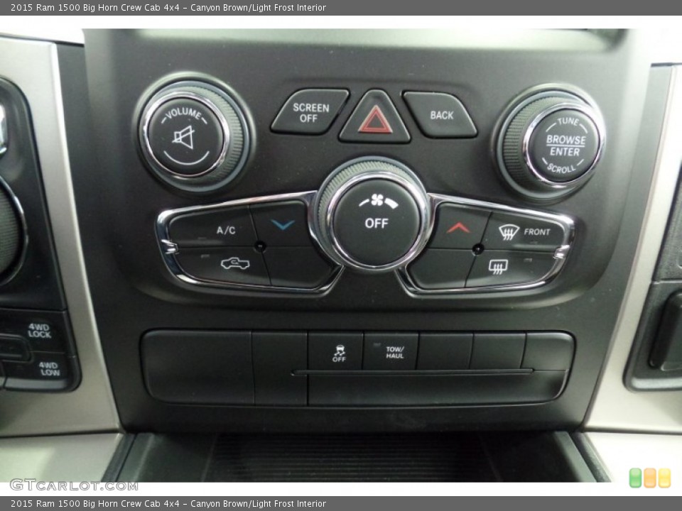Canyon Brown/Light Frost Interior Controls for the 2015 Ram 1500 Big Horn Crew Cab 4x4 #102064431