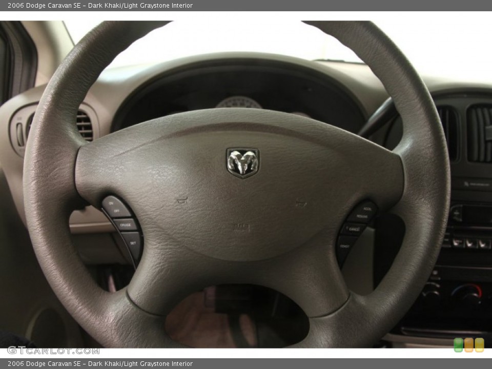 Dark Khaki/Light Graystone Interior Steering Wheel for the 2006 Dodge Caravan SE #102065628