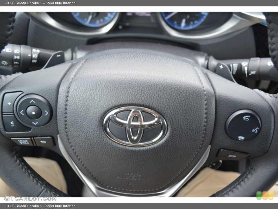 Steel Blue Interior Steering Wheel for the 2014 Toyota Corolla S #102075927