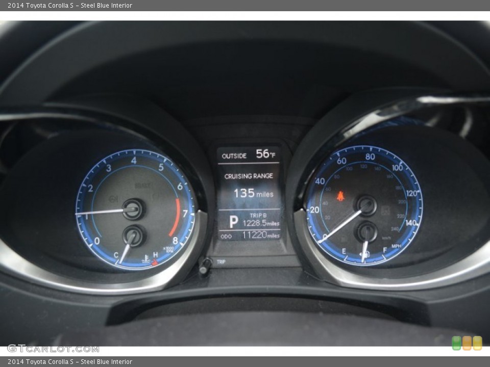 Steel Blue Interior Gauges for the 2014 Toyota Corolla S #102075942