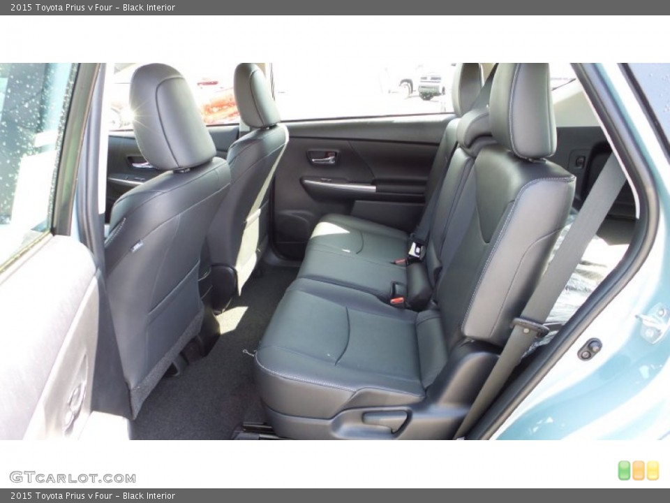 Black Interior Rear Seat for the 2015 Toyota Prius v Four #102094560