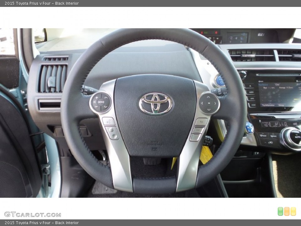 Black Interior Steering Wheel for the 2015 Toyota Prius v Four #102095073