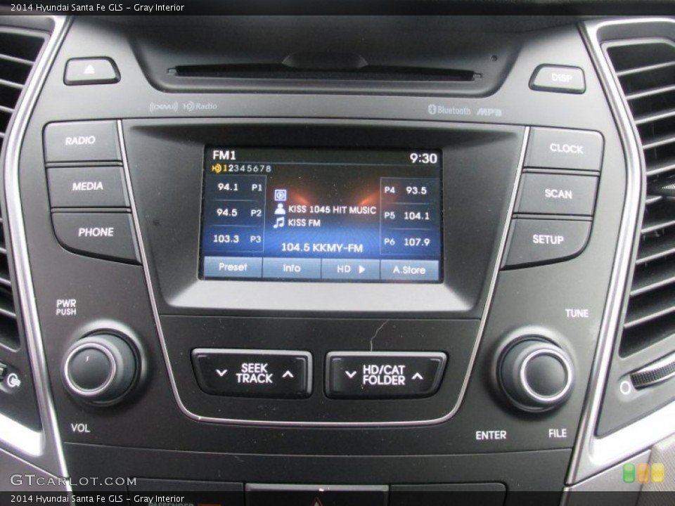 Gray Interior Audio System for the 2014 Hyundai Santa Fe GLS #102099075