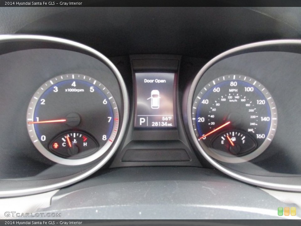 Gray Interior Gauges for the 2014 Hyundai Santa Fe GLS #102099186