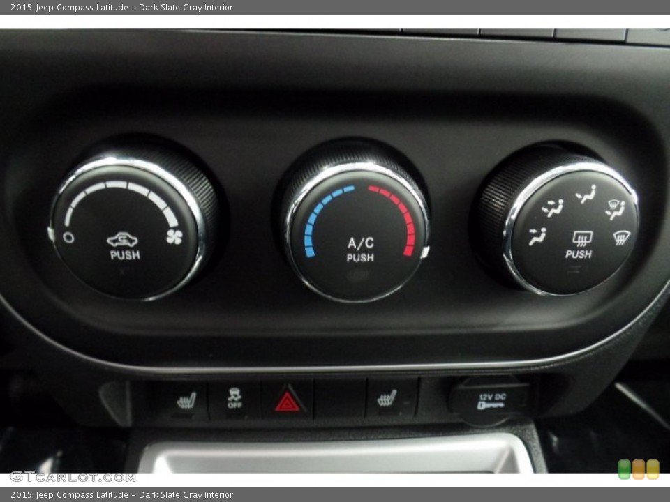Dark Slate Gray Interior Controls for the 2015 Jeep Compass Latitude #102101574