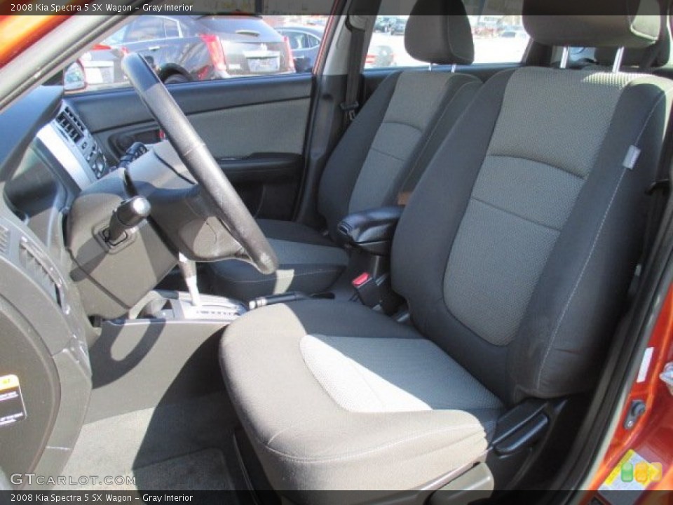 Gray 2008 Kia Spectra Interiors