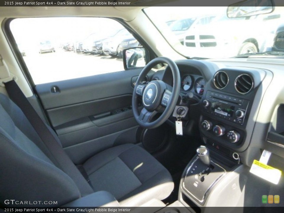 Dark Slate Gray/Light Pebble Beige Interior Photo for the 2015 Jeep Patriot Sport 4x4 #102103011