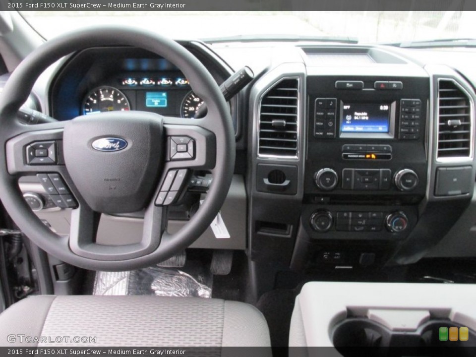 Medium Earth Gray Interior Dashboard for the 2015 Ford F150 XLT SuperCrew #102104038