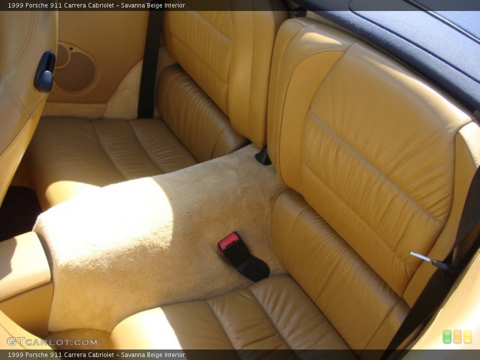 Savanna Beige Interior Rear Seat for the 1999 Porsche 911 Carrera Cabriolet #102109467