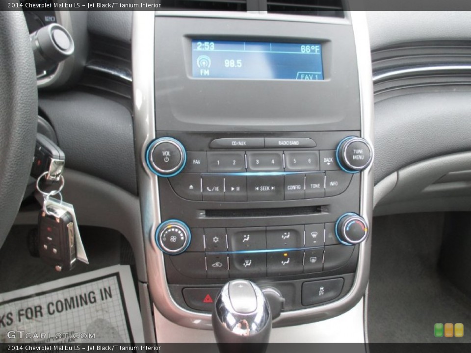 Jet Black/Titanium Interior Controls for the 2014 Chevrolet Malibu LS #102116372