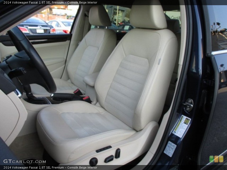 Cornsilk Beige Interior Front Seat for the 2014 Volkswagen Passat 1.8T SEL Premium #102116475