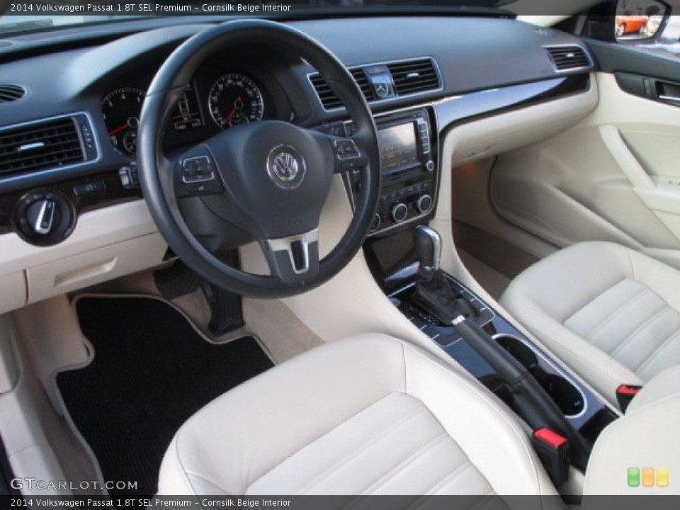 Cornsilk Beige Interior Prime Interior for the 2014 Volkswagen Passat 1.8T SEL Premium #102116499