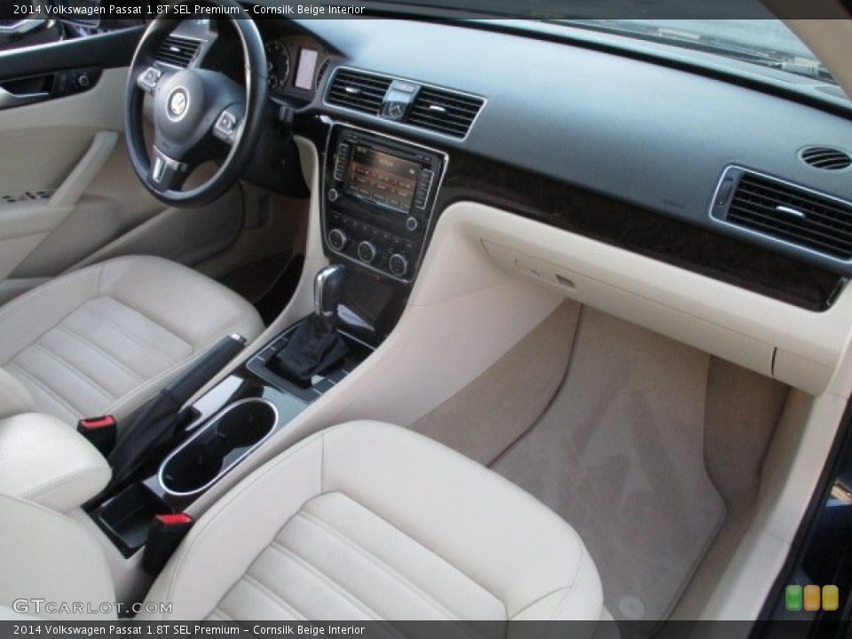Cornsilk Beige Interior Dashboard for the 2014 Volkswagen Passat 1.8T SEL Premium #102116607