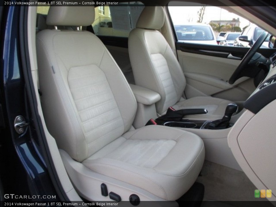 Cornsilk Beige Interior Front Seat for the 2014 Volkswagen Passat 1.8T SEL Premium #102116628