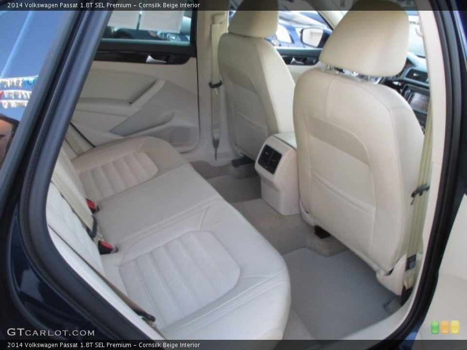Cornsilk Beige Interior Rear Seat for the 2014 Volkswagen Passat 1.8T SEL Premium #102116649