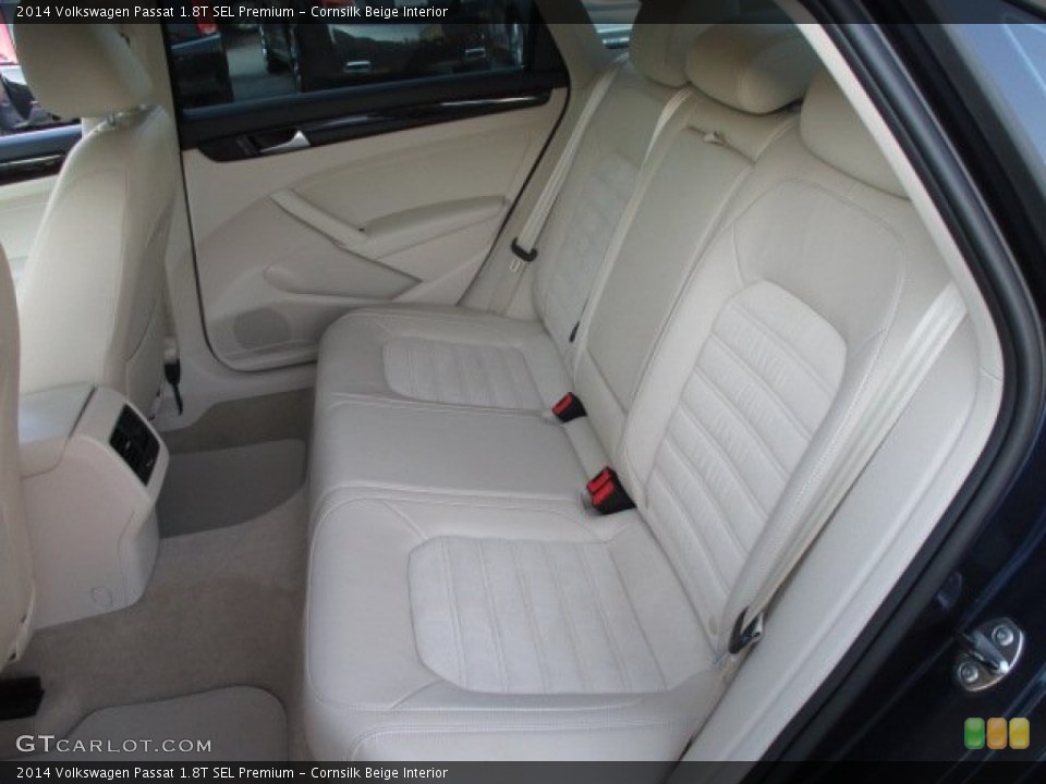 Cornsilk Beige Interior Rear Seat for the 2014 Volkswagen Passat 1.8T SEL Premium #102116673