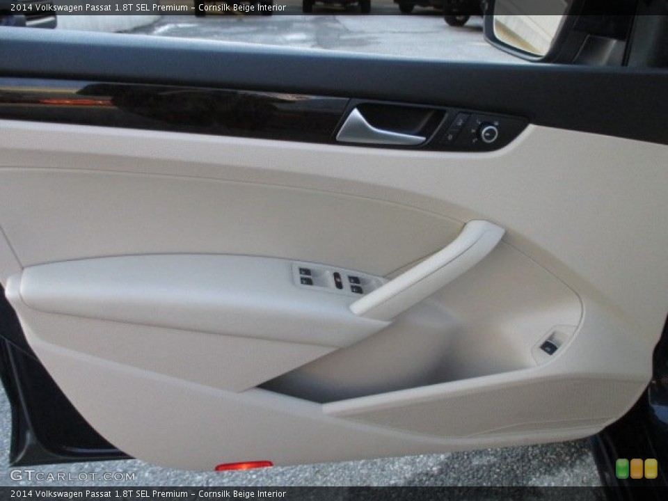 Cornsilk Beige Interior Door Panel for the 2014 Volkswagen Passat 1.8T SEL Premium #102116718