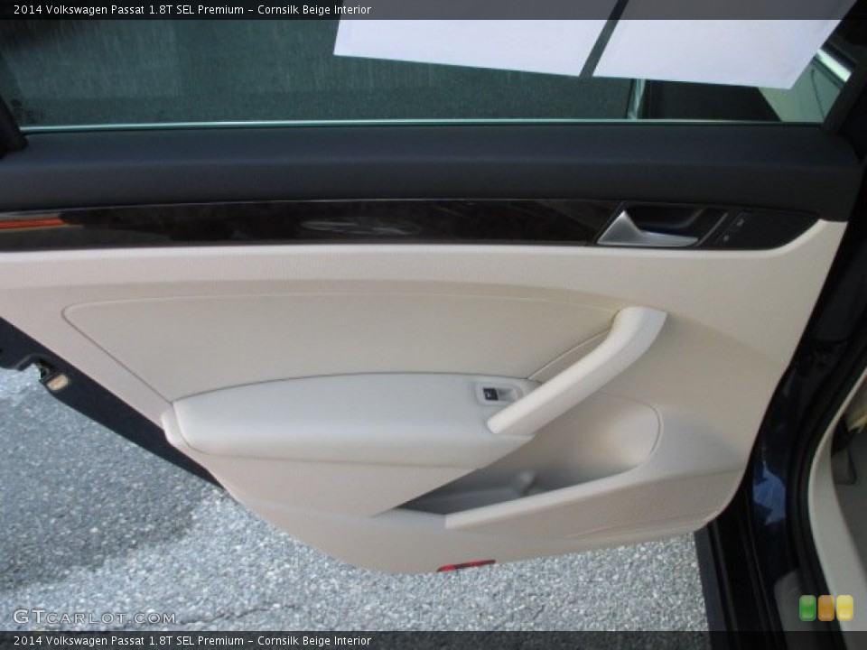 Cornsilk Beige Interior Door Panel for the 2014 Volkswagen Passat 1.8T SEL Premium #102116736