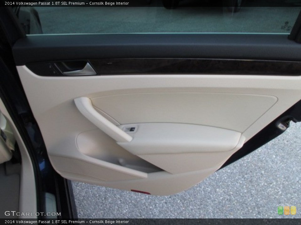 Cornsilk Beige Interior Door Panel for the 2014 Volkswagen Passat 1.8T SEL Premium #102116757