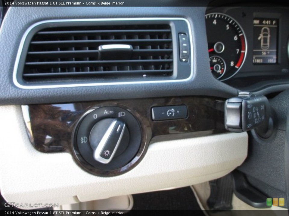 Cornsilk Beige Interior Controls for the 2014 Volkswagen Passat 1.8T SEL Premium #102116932