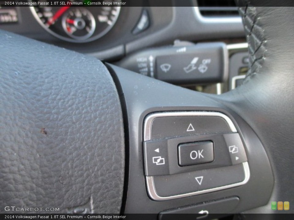 Cornsilk Beige Interior Controls for the 2014 Volkswagen Passat 1.8T SEL Premium #102116976
