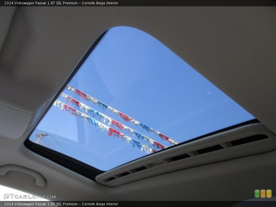 Cornsilk Beige Interior Sunroof for the 2014 Volkswagen Passat 1.8T SEL Premium #102117018