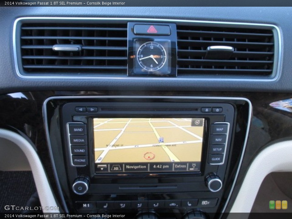 Cornsilk Beige Interior Navigation for the 2014 Volkswagen Passat 1.8T SEL Premium #102117036