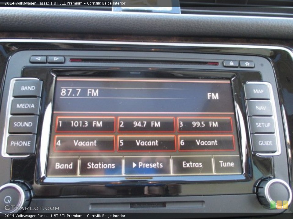 Cornsilk Beige Interior Audio System for the 2014 Volkswagen Passat 1.8T SEL Premium #102117126