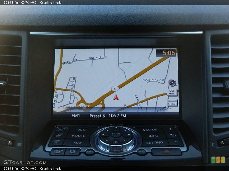 Graphite Interior Navigation for the 2014 Infiniti QX70 AWD #102124395