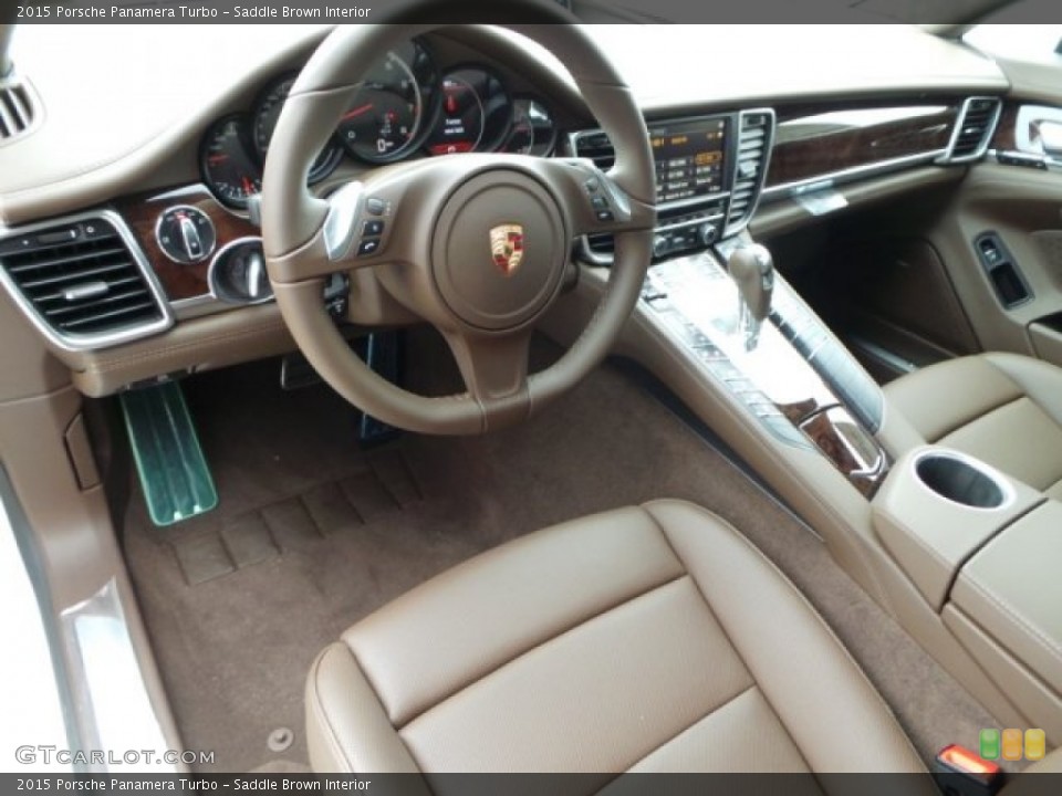 Saddle Brown 2015 Porsche Panamera Interiors