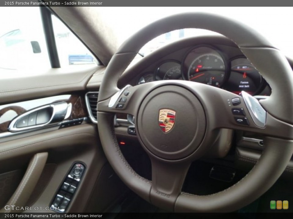 Saddle Brown Interior Steering Wheel for the 2015 Porsche Panamera Turbo #102137398