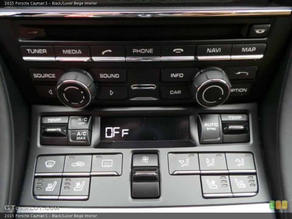 Black/Luxor Beige Interior Controls for the 2015 Porsche Cayman S #102138597