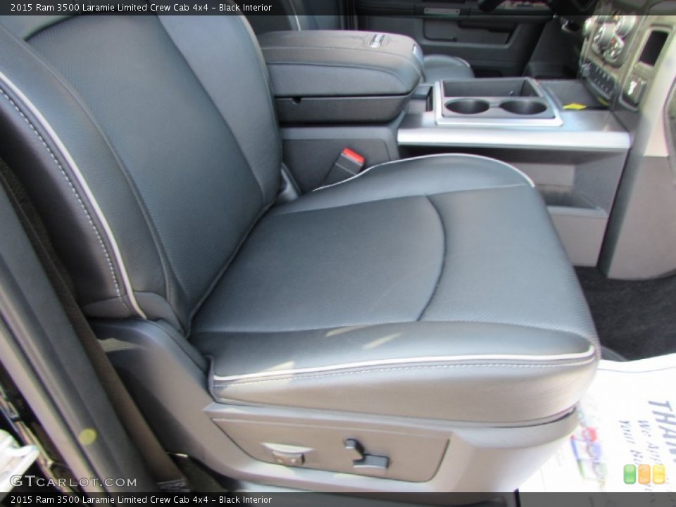 Black Interior Front Seat for the 2015 Ram 3500 Laramie Limited Crew Cab 4x4 #102141288