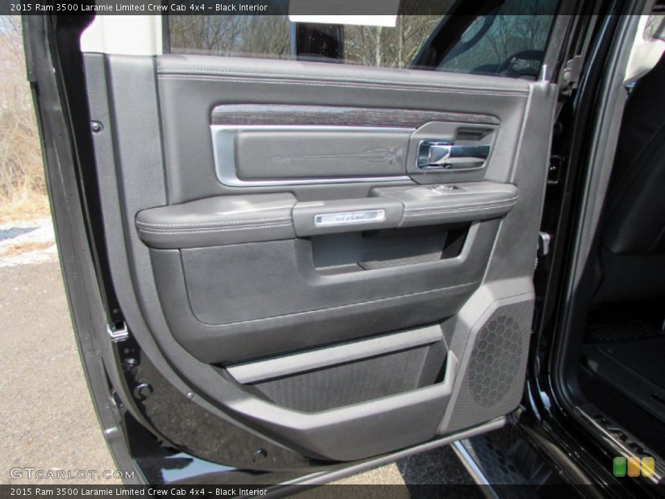 Black Interior Door Panel for the 2015 Ram 3500 Laramie Limited Crew Cab 4x4 #102141338