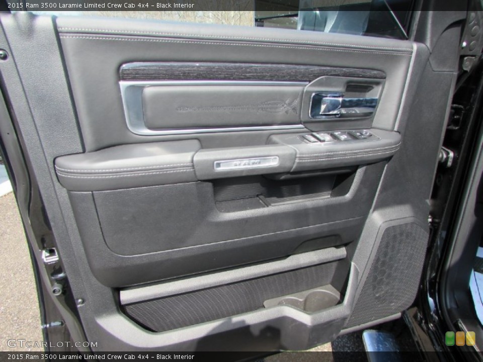 Black Interior Door Panel for the 2015 Ram 3500 Laramie Limited Crew Cab 4x4 #102141420