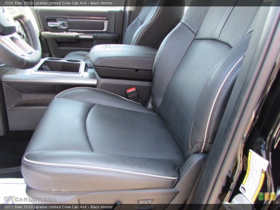 Black Interior Front Seat for the 2015 Ram 3500 Laramie Limited Crew Cab 4x4 #102141453