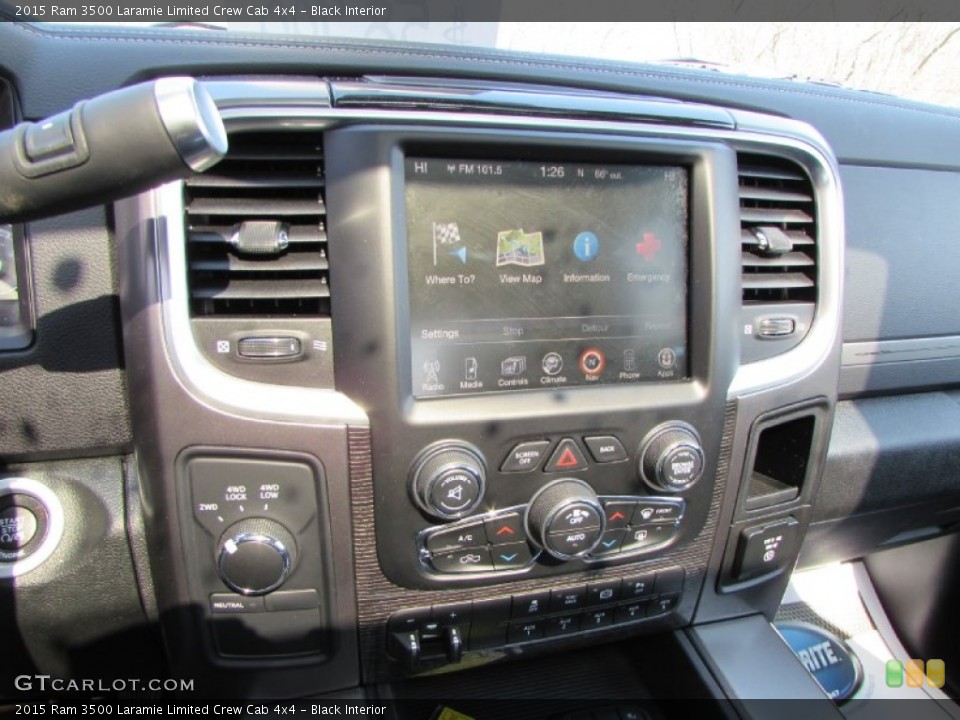 Black Interior Controls for the 2015 Ram 3500 Laramie Limited Crew Cab 4x4 #102141501