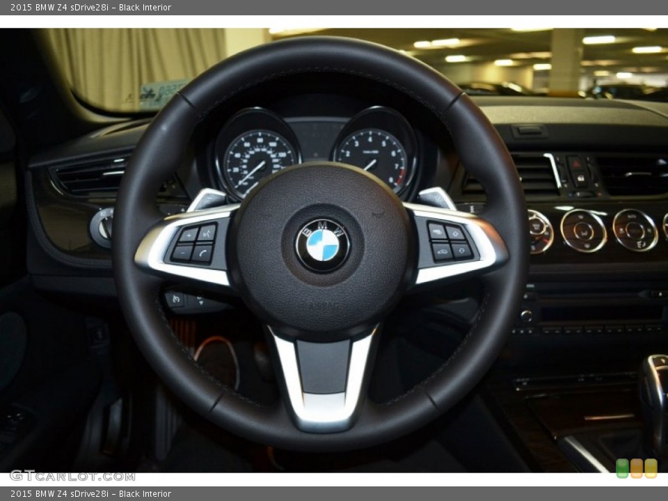 Black Interior Steering Wheel for the 2015 BMW Z4 sDrive28i #102143448