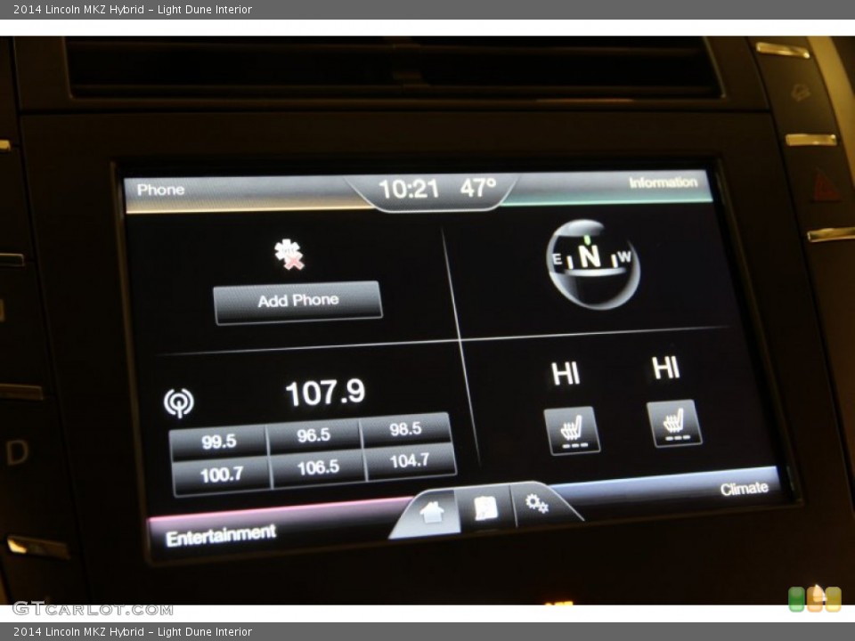 Light Dune Interior Controls for the 2014 Lincoln MKZ Hybrid #102147824