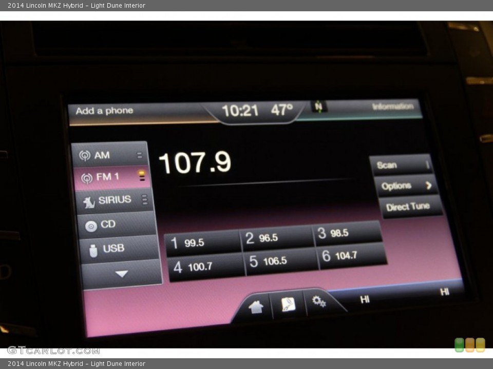 Light Dune Interior Audio System for the 2014 Lincoln MKZ Hybrid #102147830